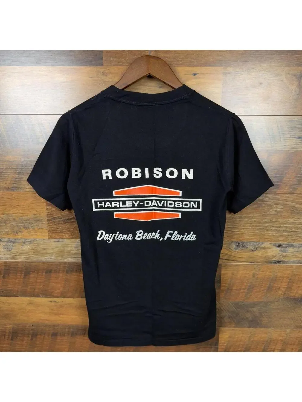 Vintage 80s Harley Davidson Robison Daytona Beach Eagle T-Shirt Sz M Velva Sheen